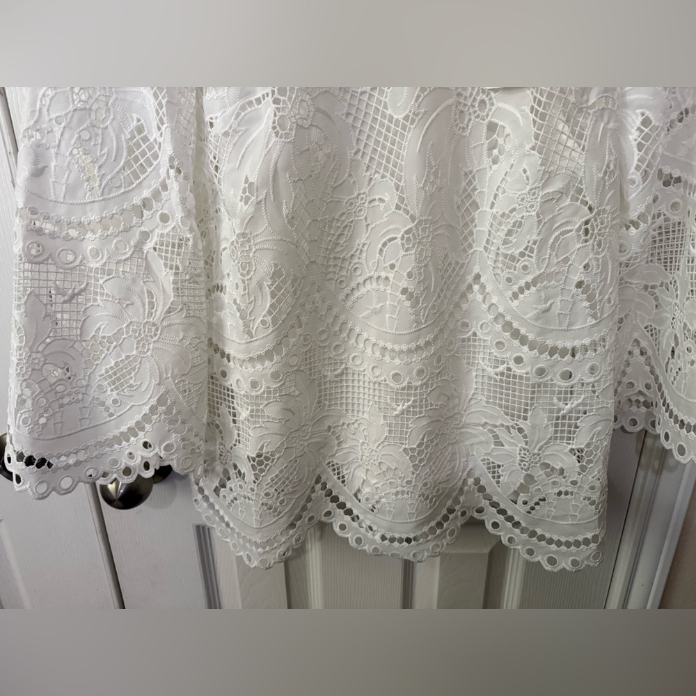 Lilly Pulitzer Women's Size 8 Palms In Paradise White Eyelet / Lace Top Boho NWT - Picture 4 of 6
